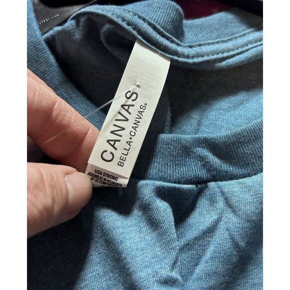 Stillwater River Montana Fly Fishing XS Extra Small Tee Shirt Blue NWT Unisex - Picture 4 of 7